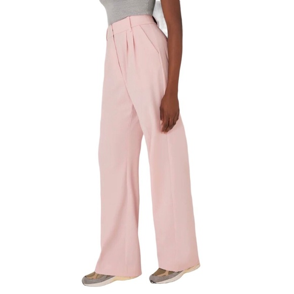 Favorite Daughter The Favorite Pant Wide Leg Light Pink Size 16 Trousers Pleated - Picture 2 of 11
